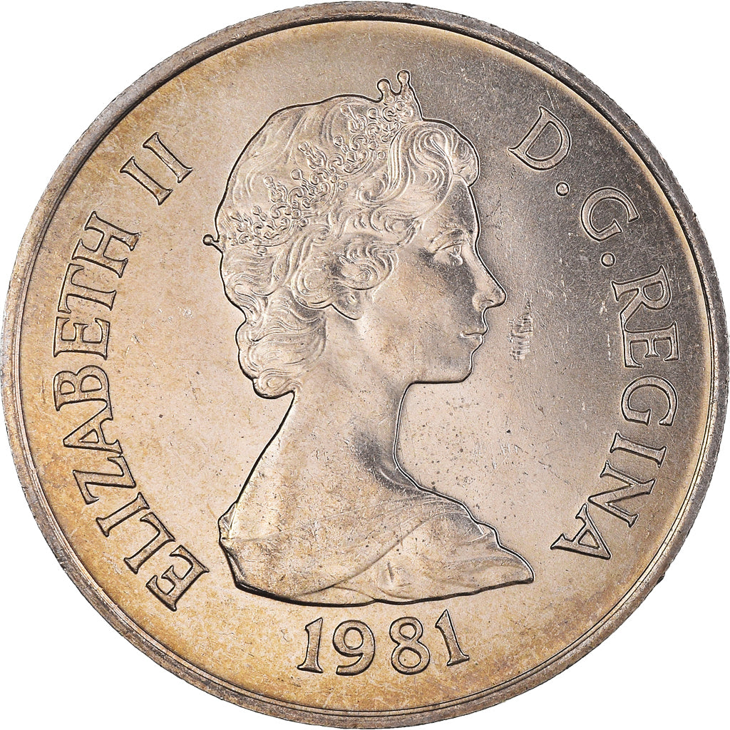 Coin, TURKS & CAICOS ISLANDS, Elizabeth II, 1/2 Crown, 1981, MS(60-62)