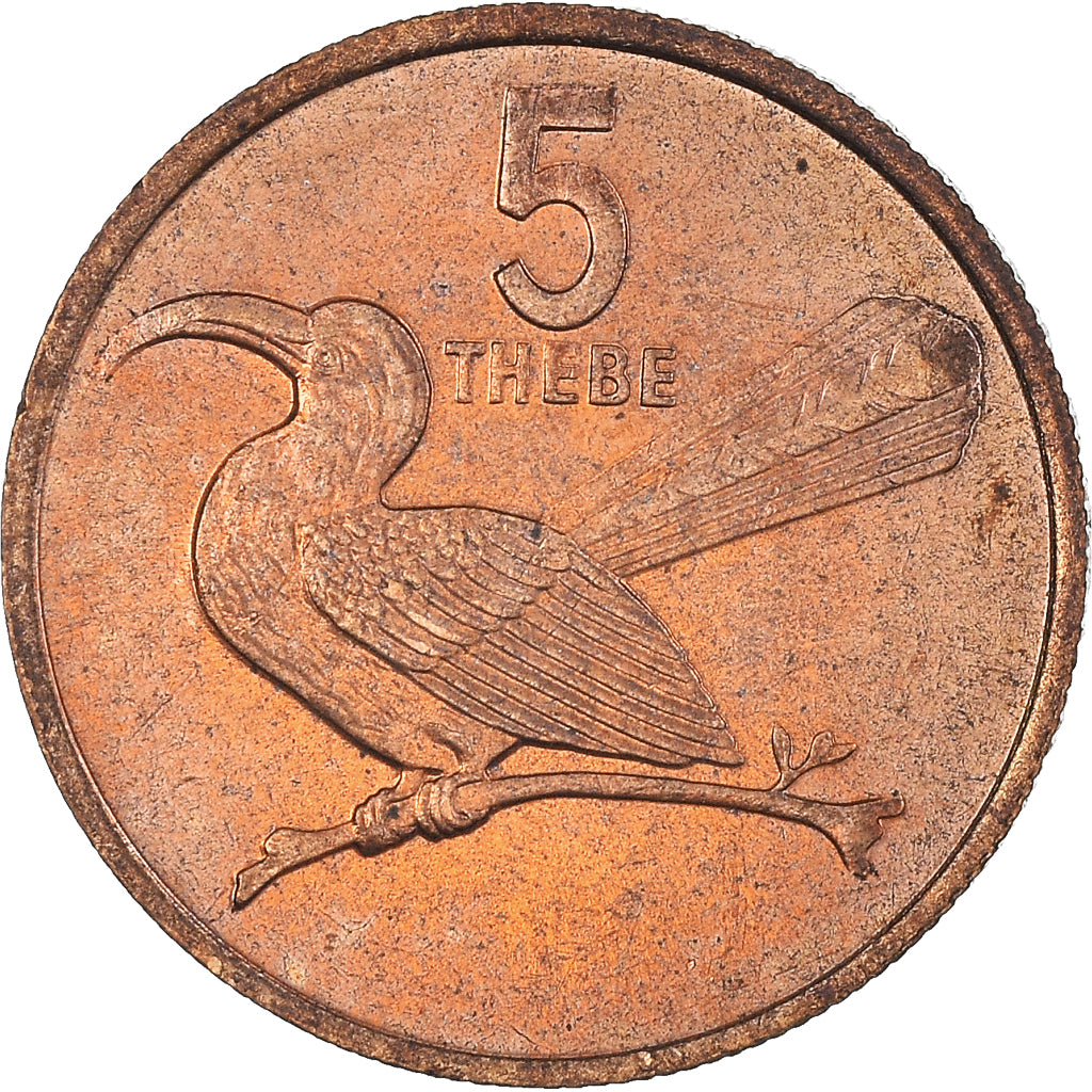 Monnaie, Botswana, 5 Thebe, 1984, British Royal Mint, SPL, Bronze, KM:4