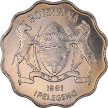 Coin, Botswana, Pula, 1981, British Royal Mint, MS(63), Copper-nickel, KM:8