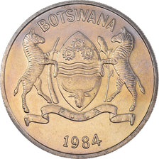 Coin, Botswana, 25 Thebe, 1984, British Royal Mint, MS(63), Copper-nickel, KM:6