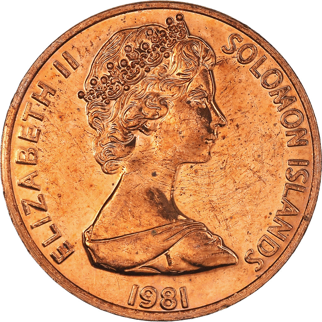 Coin, Solomon Islands, 2 Cents, 1981, AU(55-58), Bronze, KM:2
