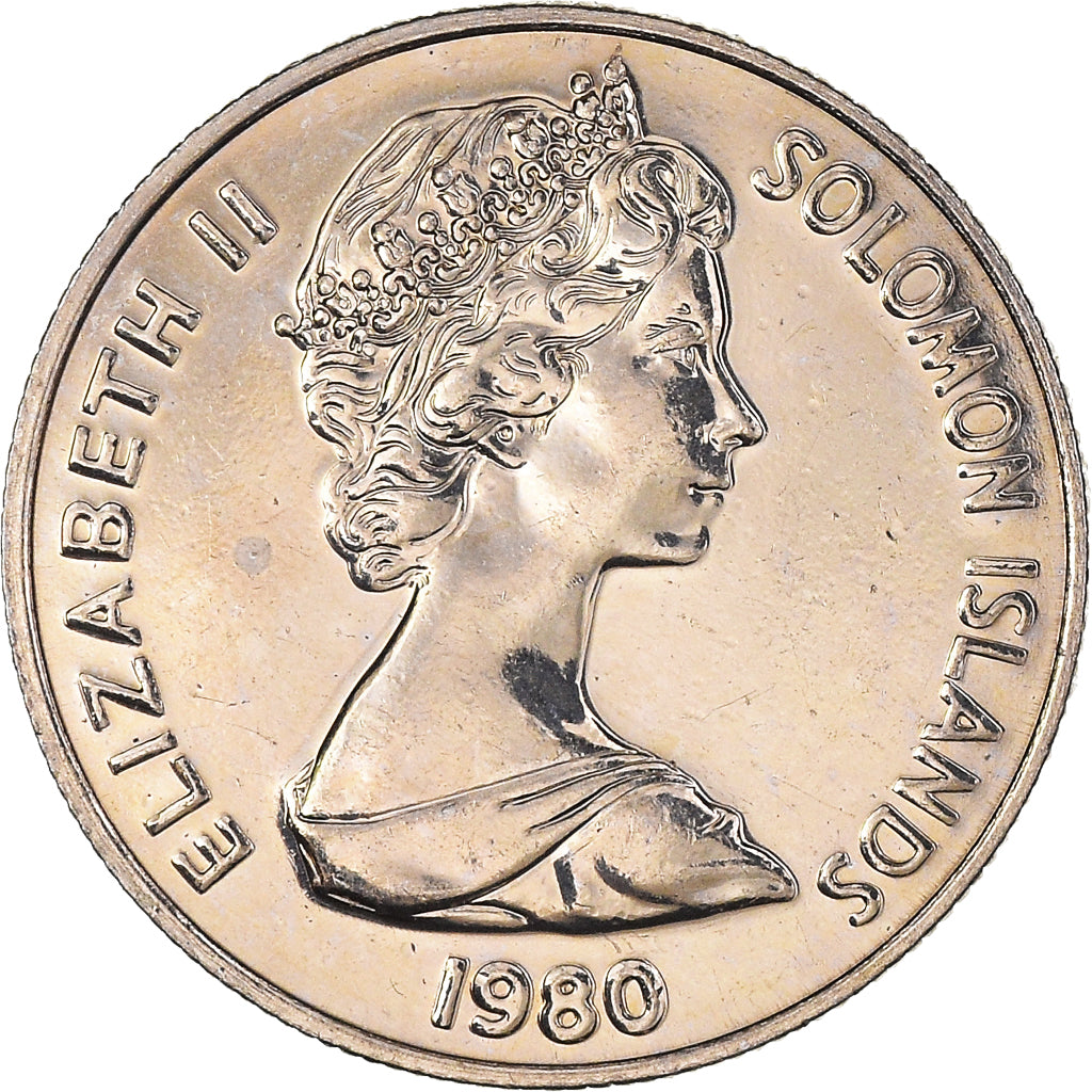 Coin, Solomon Islands, 5 Cents, 1980, AU(50-53), Copper-nickel, KM:3