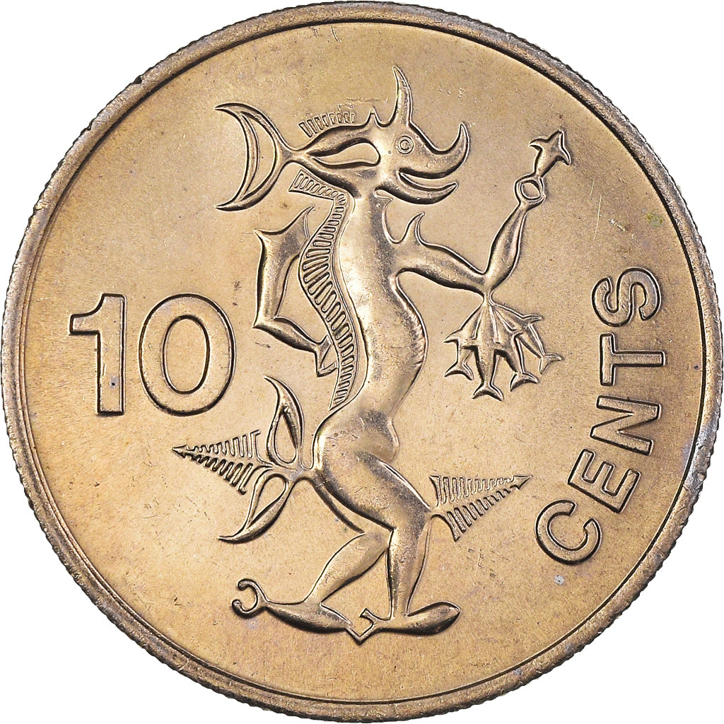Coin, Solomon Islands, 10 Cents, 1977, MS(63), Copper-nickel, KM:4