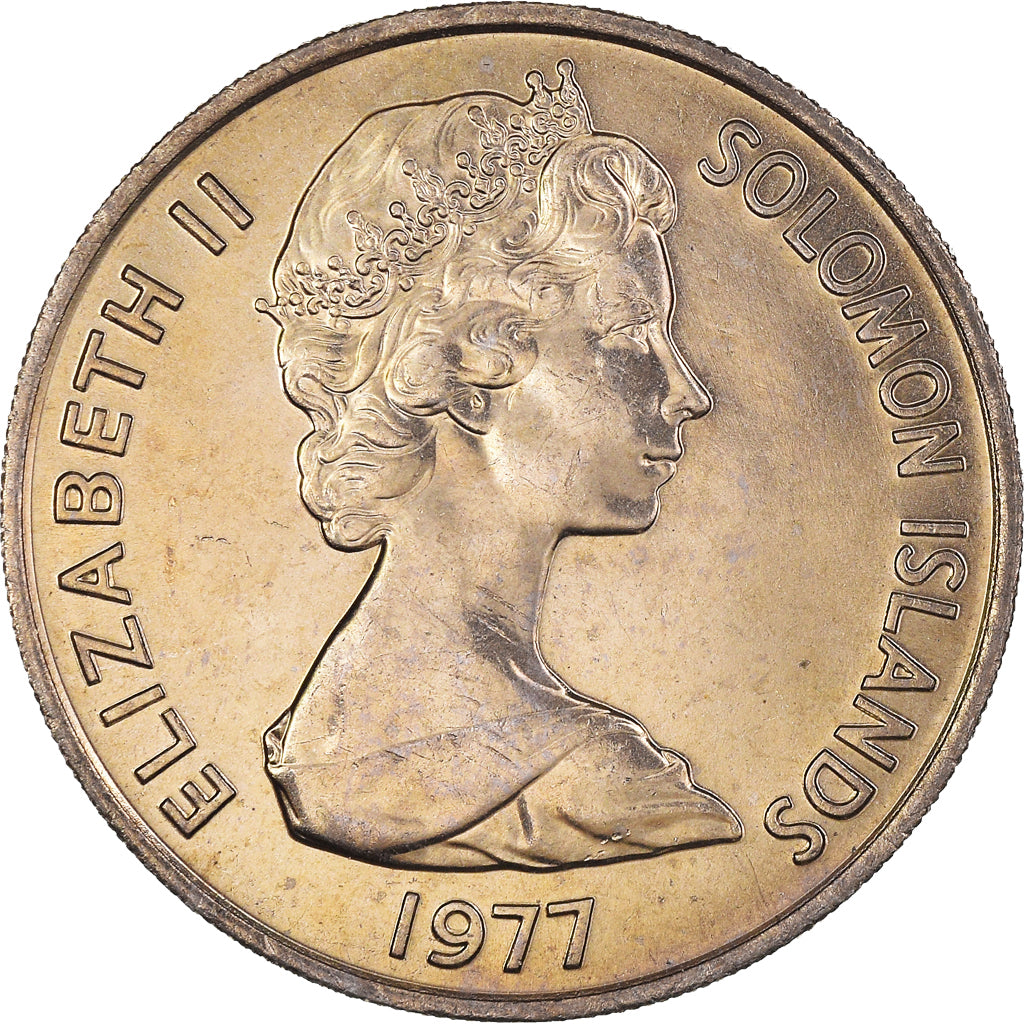 Coin, Solomon Islands, 20 Cents, 1977, MS(63), Copper-nickel, KM:5