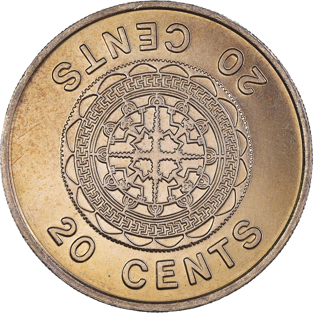 Coin, Solomon Islands, 20 Cents, 1977, MS(63), Copper-nickel, KM:5