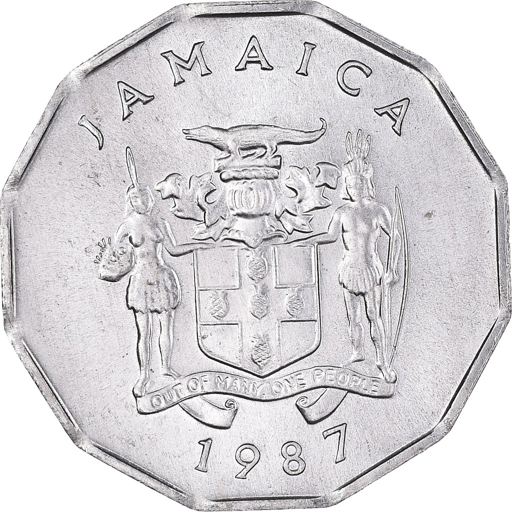 Coin, Jamaica, Cent, 1987, British Royal Mint, MS(64), Aluminum