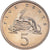 Moneda, Jamaica, Elizabeth II, 5 Cents, 1989, Franklin Mint, SC+, Cobre -