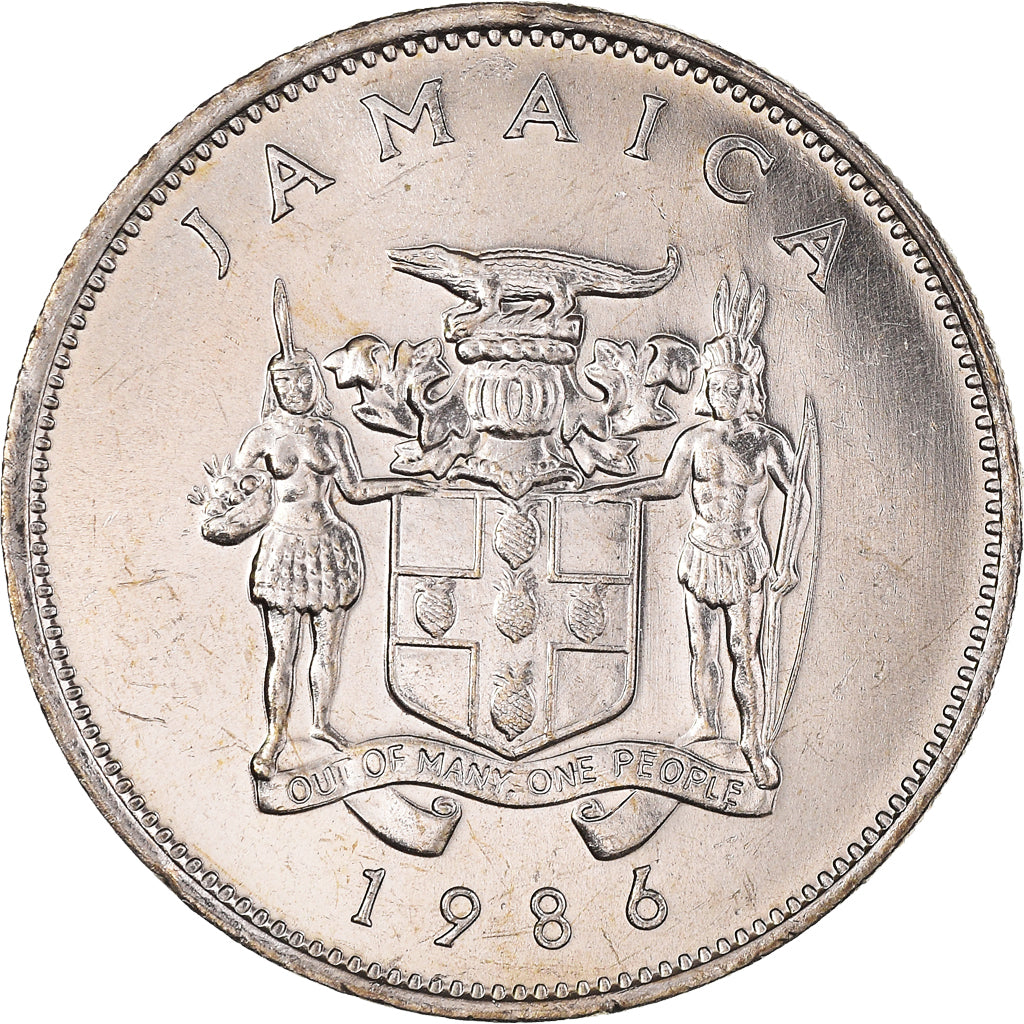 Monnaie, Jamaïque, Elizabeth II, 20 Cents, 1986, Franklin Mint, SPL
