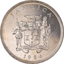 Coin, Jamaica, Elizabeth II, 25 Cents, 1986, Franklin Mint, MS(63)