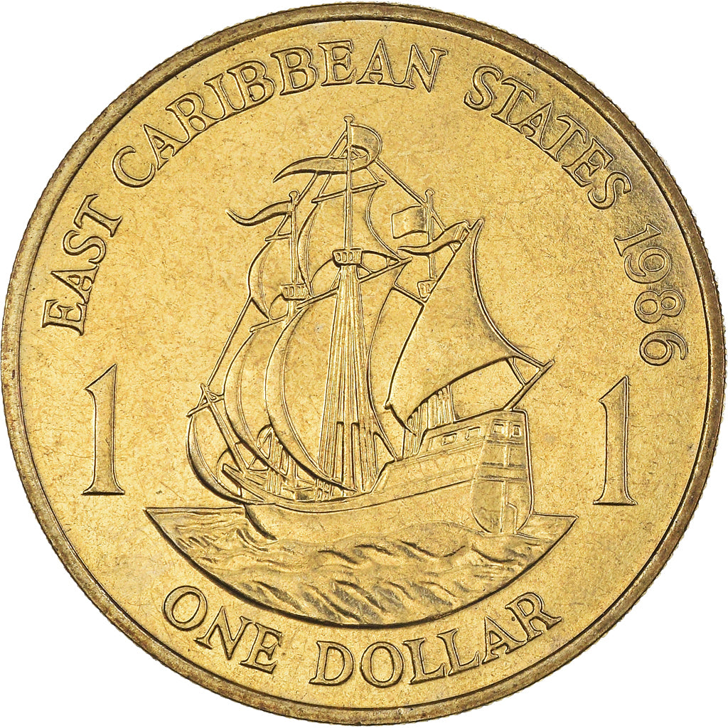 Coin, East Caribbean States, Elizabeth II, Dollar, 1986, MS(60-62)