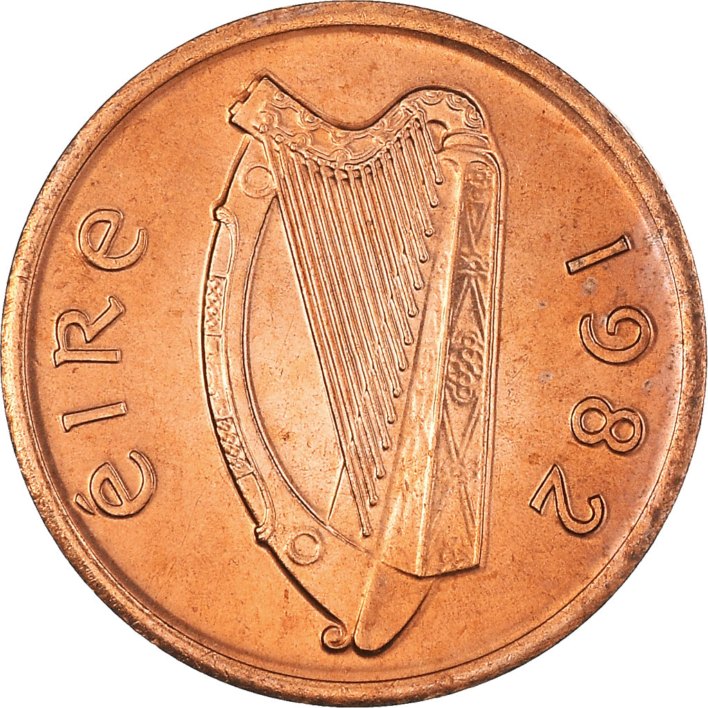 Coin, IRELAND REPUBLIC, 1/2 Penny, 1982, MS(64), Bronze, KM:19