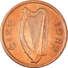 Coin, IRELAND REPUBLIC, 1/2 Penny, 1982, MS(64), Bronze, KM:19