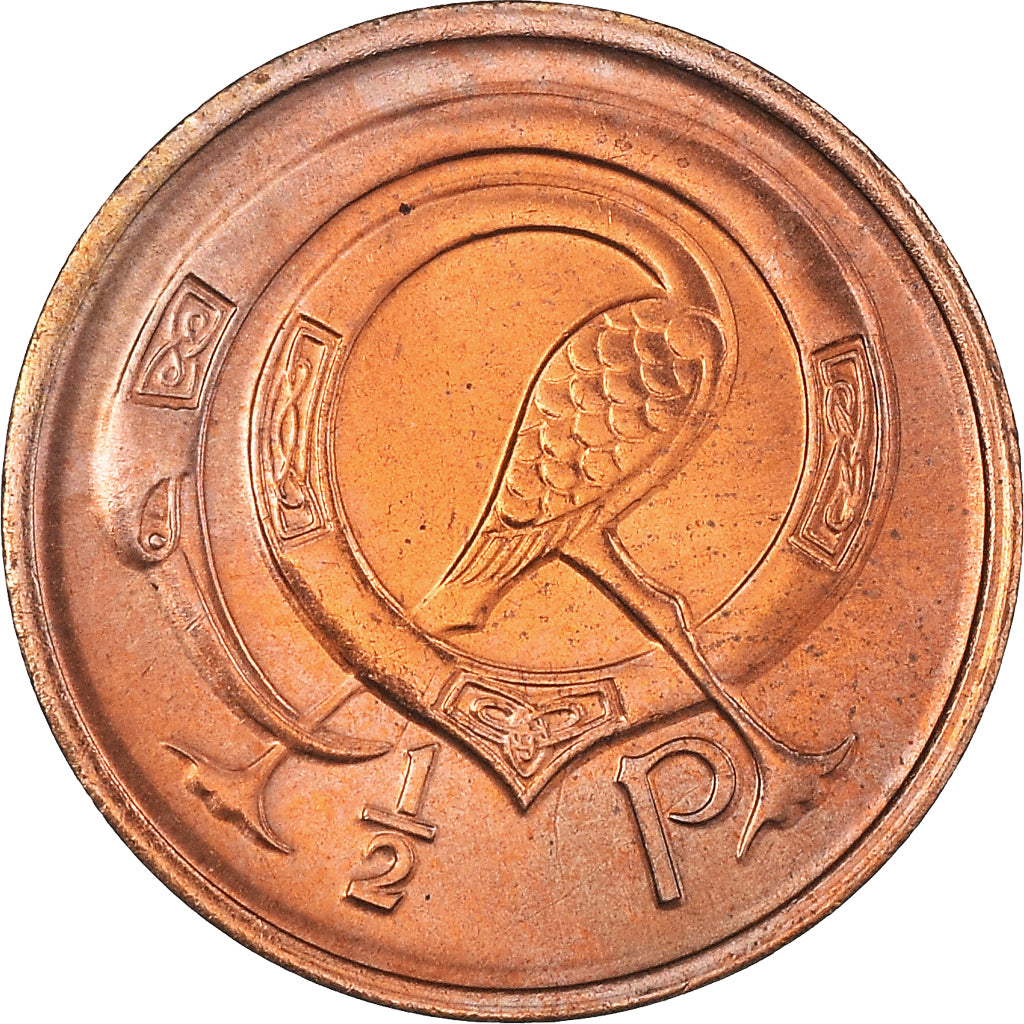 Coin, IRELAND REPUBLIC, 1/2 Penny, 1982, MS(64), Bronze, KM:19
