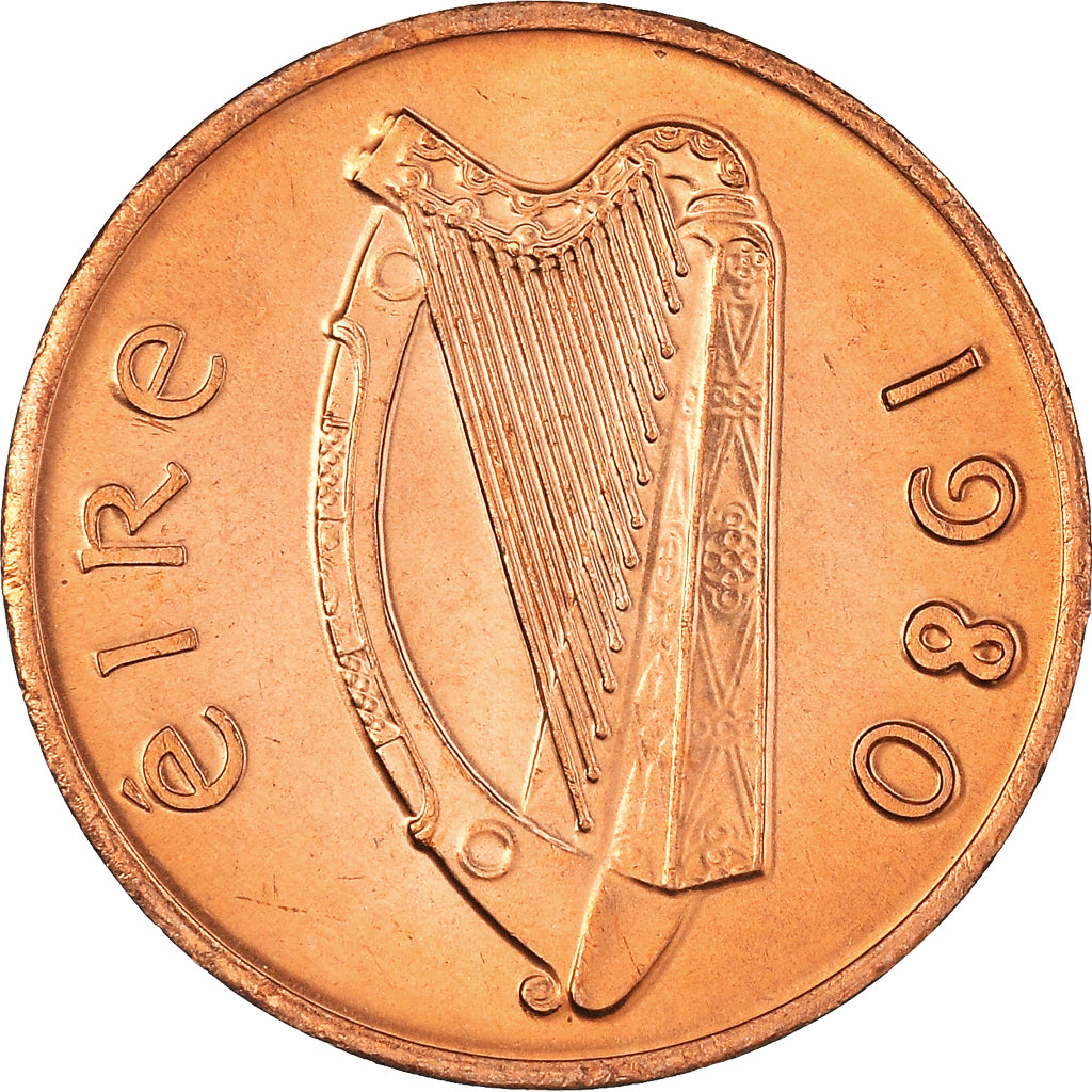 Moneta, REPUBBLICA D’IRLANDA, Penny, 1980, SPL, Bronzo, KM:20