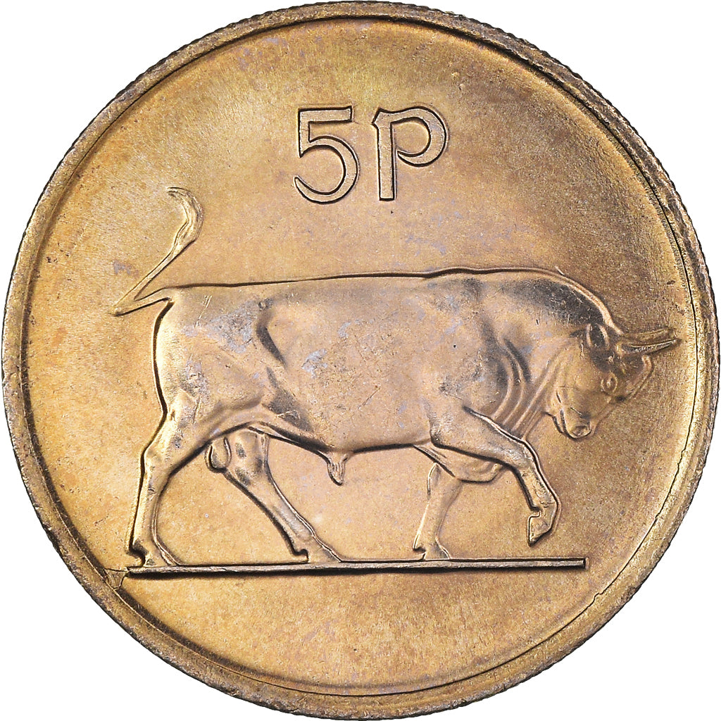 Coin, IRELAND REPUBLIC, 5 Pence, 1982, MS(63), Copper-nickel, KM:22