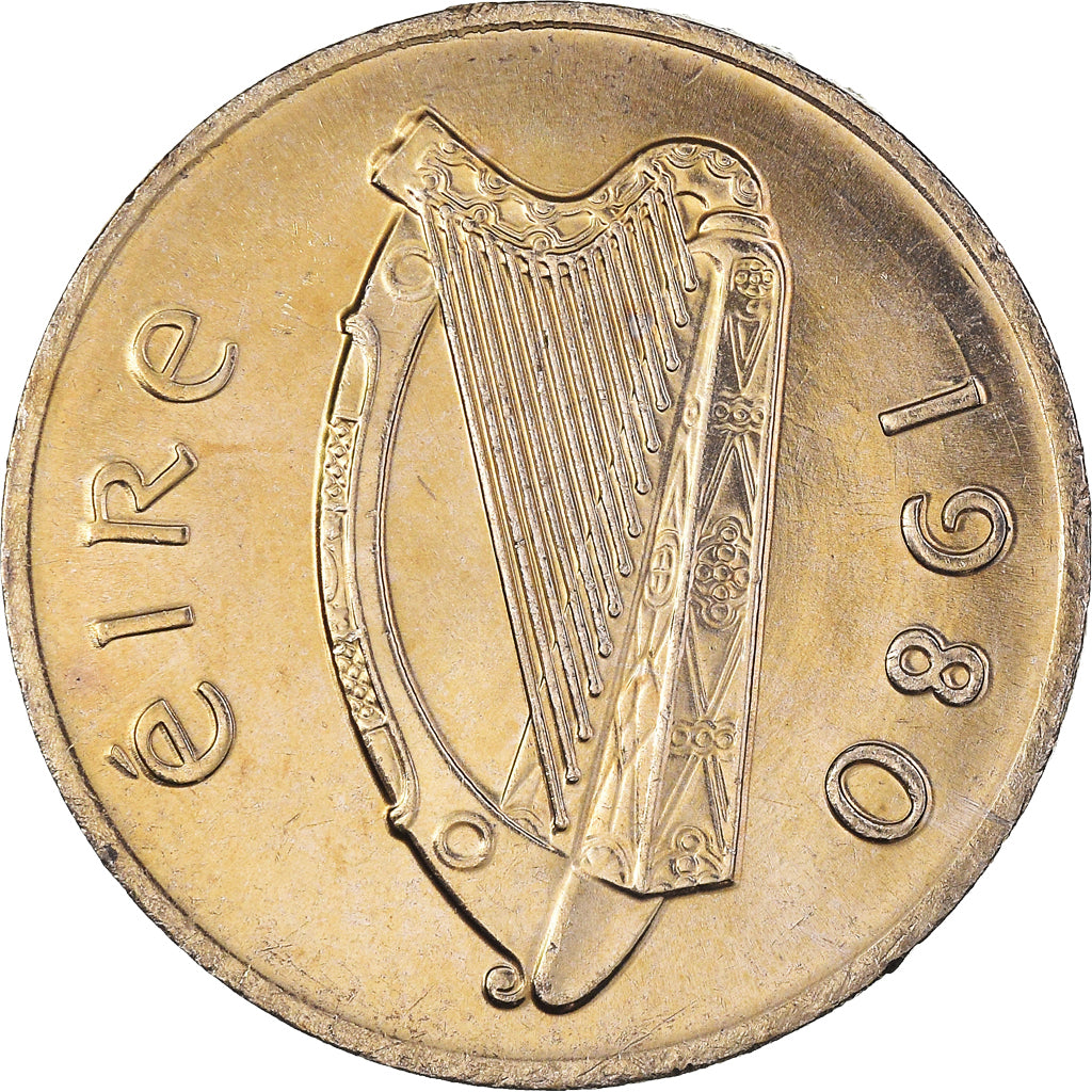 Coin, IRELAND REPUBLIC, 10 Pence, 1980, MS(63), Copper-nickel, KM:23