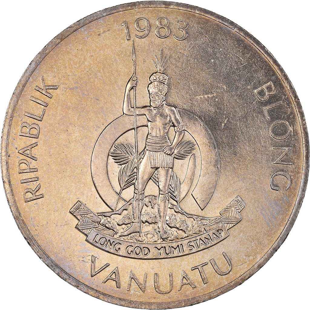 Coin, Vanuatu, 50 Vatu, 1983, British Royal Mint, AU(55-58), Copper-nickel, KM:8