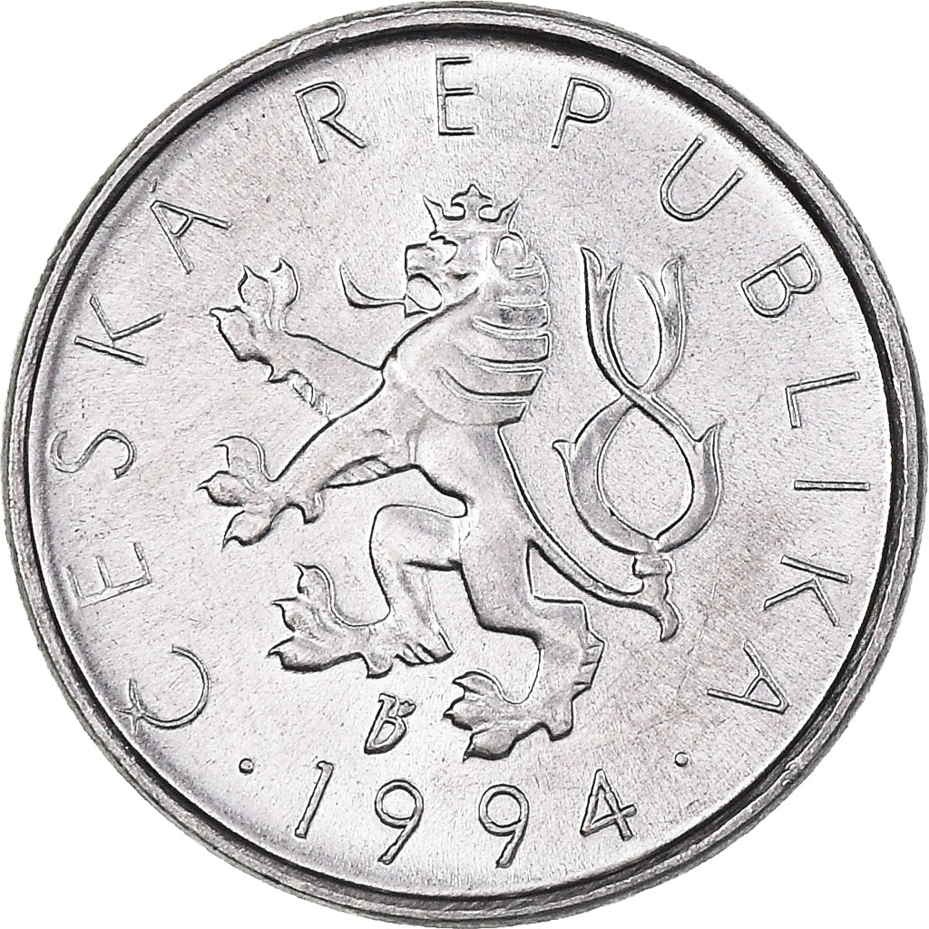 Coin, Czech Republic, 10 Haleru, 1994, MS(65-70), Aluminum, KM:6