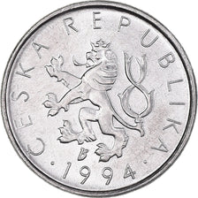 Coin, Czech Republic, 10 Haleru, 1994, MS(65-70), Aluminum, KM:6