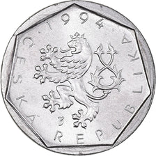 Coin, Czech Republic, 20 Haleru, 1994, MS(64), Aluminum, KM:2.1