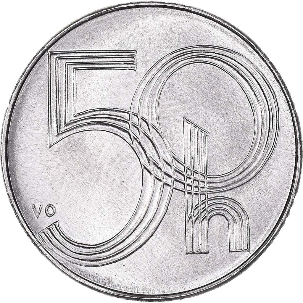 Moneda, República Checa, 50 Haleru, 1994, SC+, Aluminio, KM:3.1