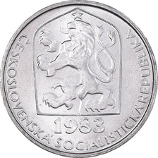 Coin, Czechoslovakia, 10 Haleru, 1983, MS(64), Aluminum, KM:80