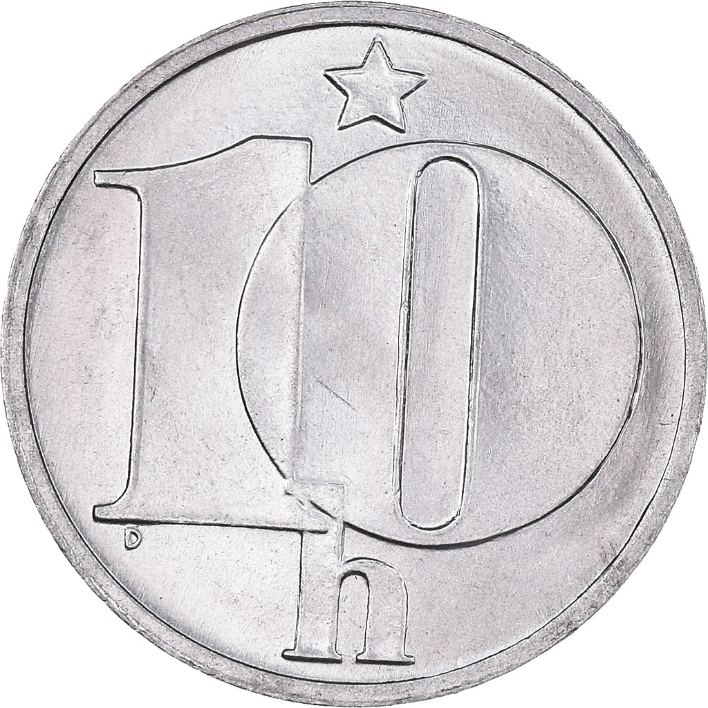 Coin, Czechoslovakia, 10 Haleru, 1983, MS(64), Aluminum, KM:80