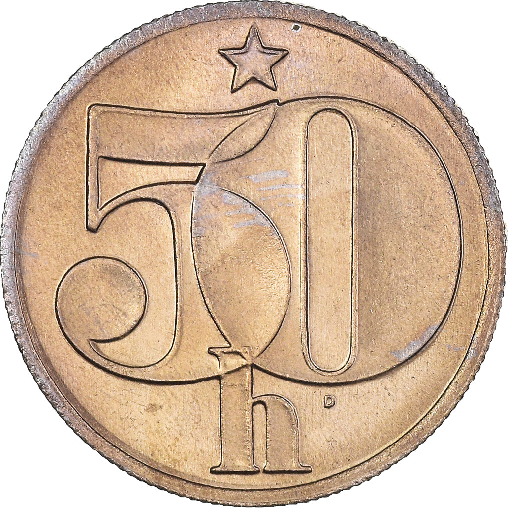 Moneda, Checoslovaquia, 50 Haleru, 1979, SC, Cobre - níquel, KM:89