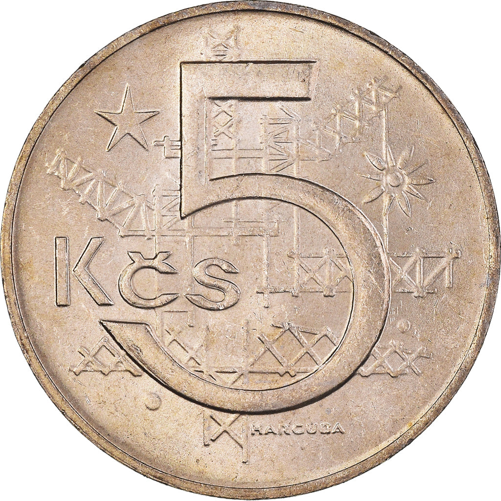 Coin, Czechoslovakia, 5 Korun, 1982, MS(63), Copper-nickel, KM:60