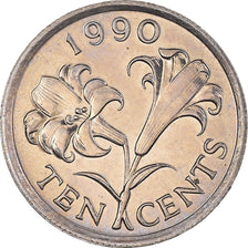 Monnaie, Bermudes, Elizabeth II, 10 Cents, 1990, SPL, Cupro-nickel, KM:46