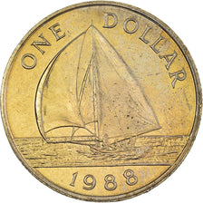 Münze, Bermuda, Elizabeth II, Dollar, 1988, VZ, Nickel-brass, KM:56