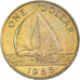Münze, Bermuda, Elizabeth II, Dollar, 1988, VZ, Nickel-brass, KM:56