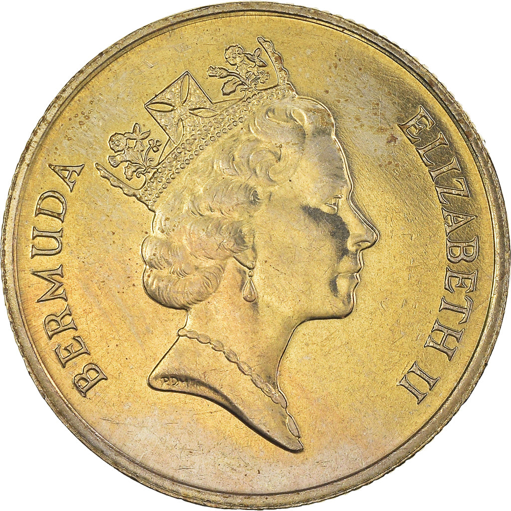 Münze, Bermuda, Elizabeth II, Dollar, 1988, VZ, Nickel-brass, KM:56