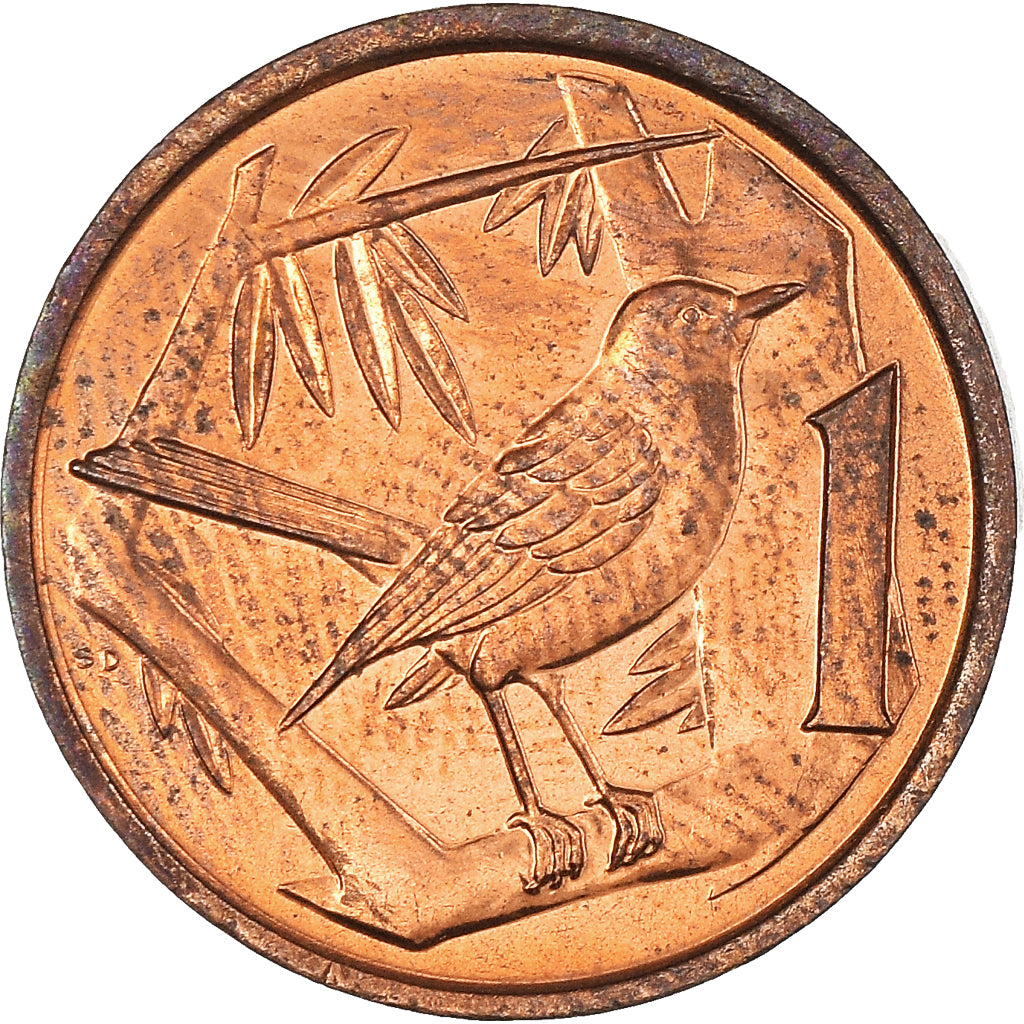 Monnaie, Îles Caïmans, Elizabeth II, Cent, 1990, SUP, Bronze, KM:87