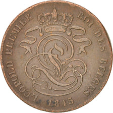 Belgium, 2 Centimes, 1845, KM:4.4, VF(30-35), Copper
