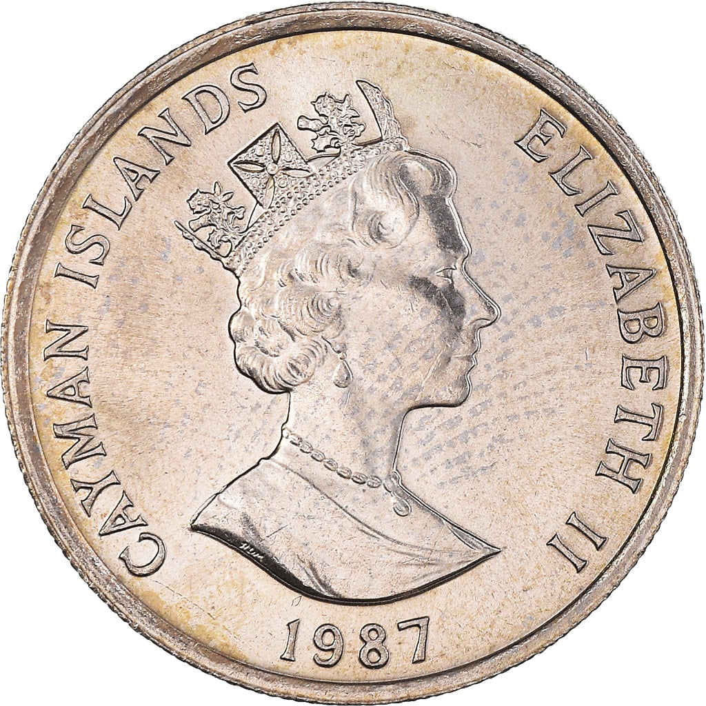 Munten, Kaaimaneilanden, 10 Cents, 1987, PR, Cupro-nikkel, KM:89