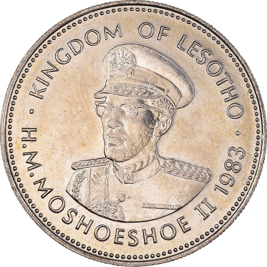 Munten, Lesotho, Moshoeshoe II, 50 Licente, Lisente, 1983, PR+, Cupro-nikkel