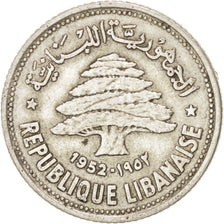 Lebanon, 50 Piastres, 1952, Utrecht, KM:17, EF(40-45), Silver