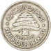Lebanon, 50 Piastres, 1952, Utrecht, KM:17, EF(40-45), Silver