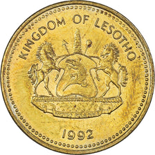 Moneda, Lesotho, Letsie III, Sente, 1992, SC, Latón, KM:54