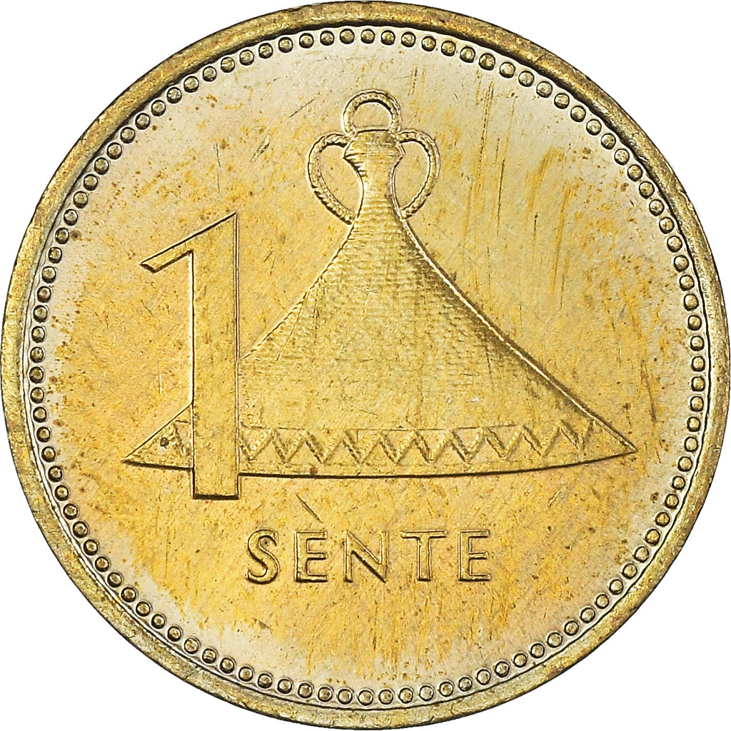 Moneda, Lesotho, Letsie III, Sente, 1992, SC, Latón, KM:54