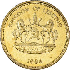 Coin, Lesotho, Letsie III, 5 Licente, Lisente, 1994, MS(60-62), Brass, KM:56