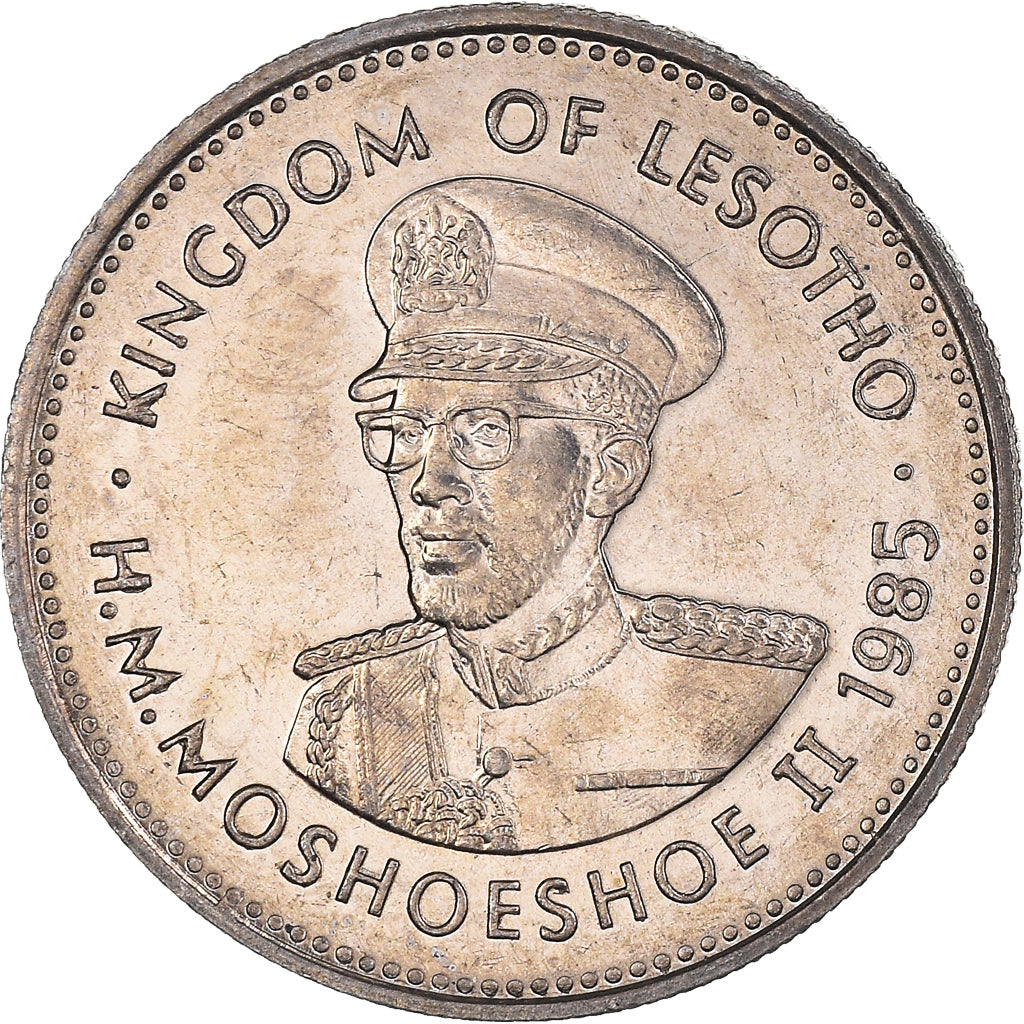 Coin, Lesotho, Moshoeshoe II, 25 Lisente, 1985, MS(60-62), Copper-nickel, KM:20