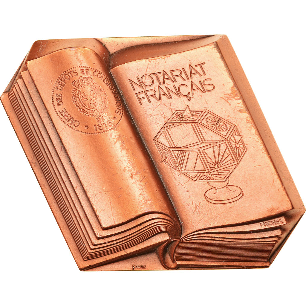 France, Medal, Notary, Caisse des Dépôts et Consignations, 1983, Michel