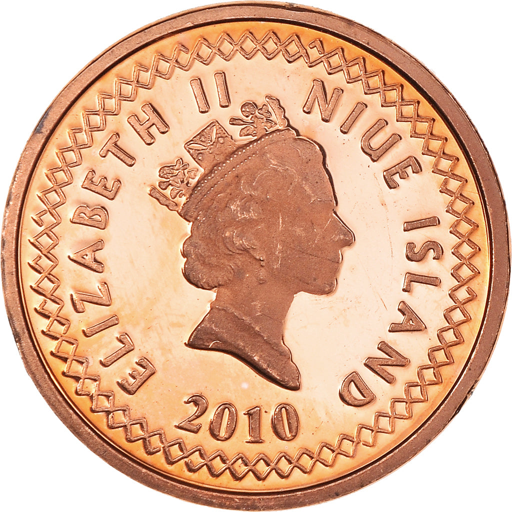 Münze, Niue, Elizabeth II, 5 Cents, 2010, New Zealand, VZ, Copper Plated