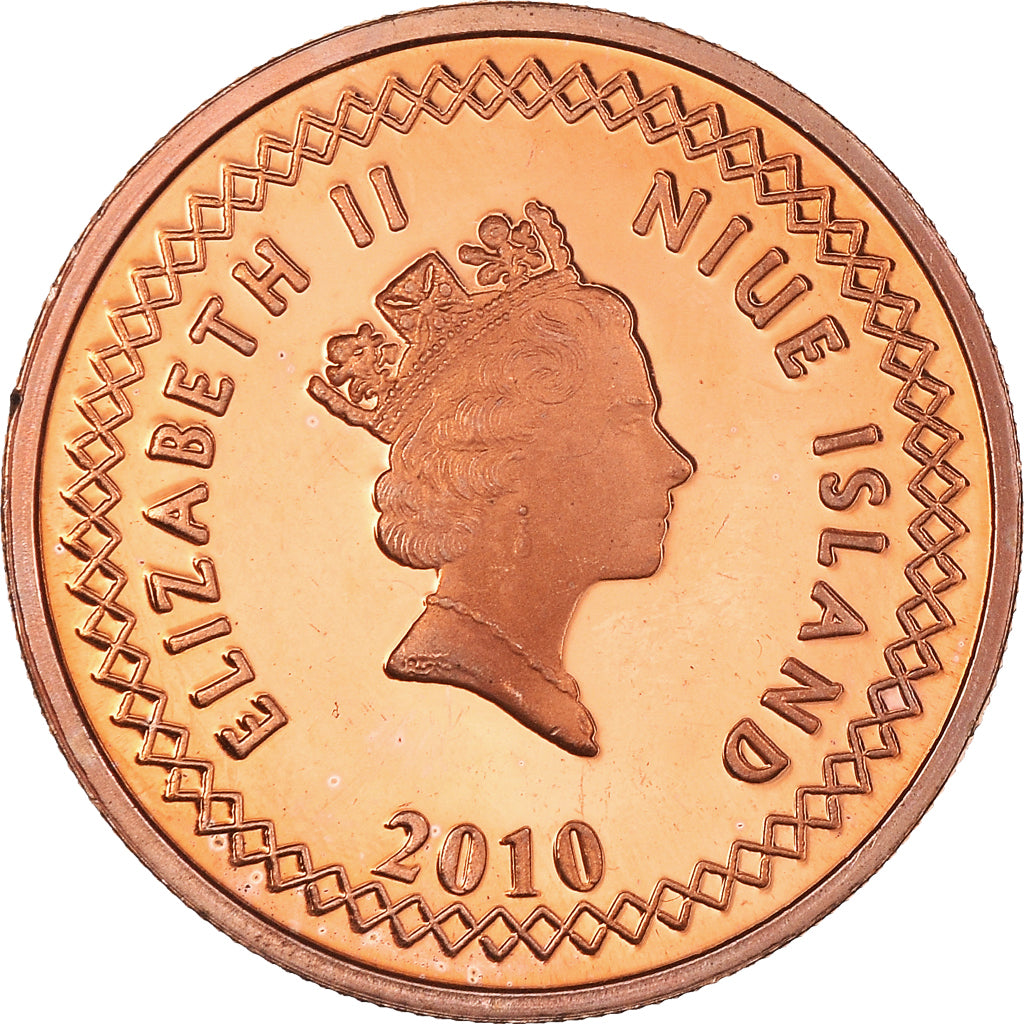Moneda, Niue, Elizabeth II, 10 Cents, 2010, New Zealand, EBC, Copper Plated