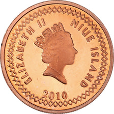 Moneda, Niue, Elizabeth II, 10 Cents, 2010, New Zealand, EBC, Copper Plated