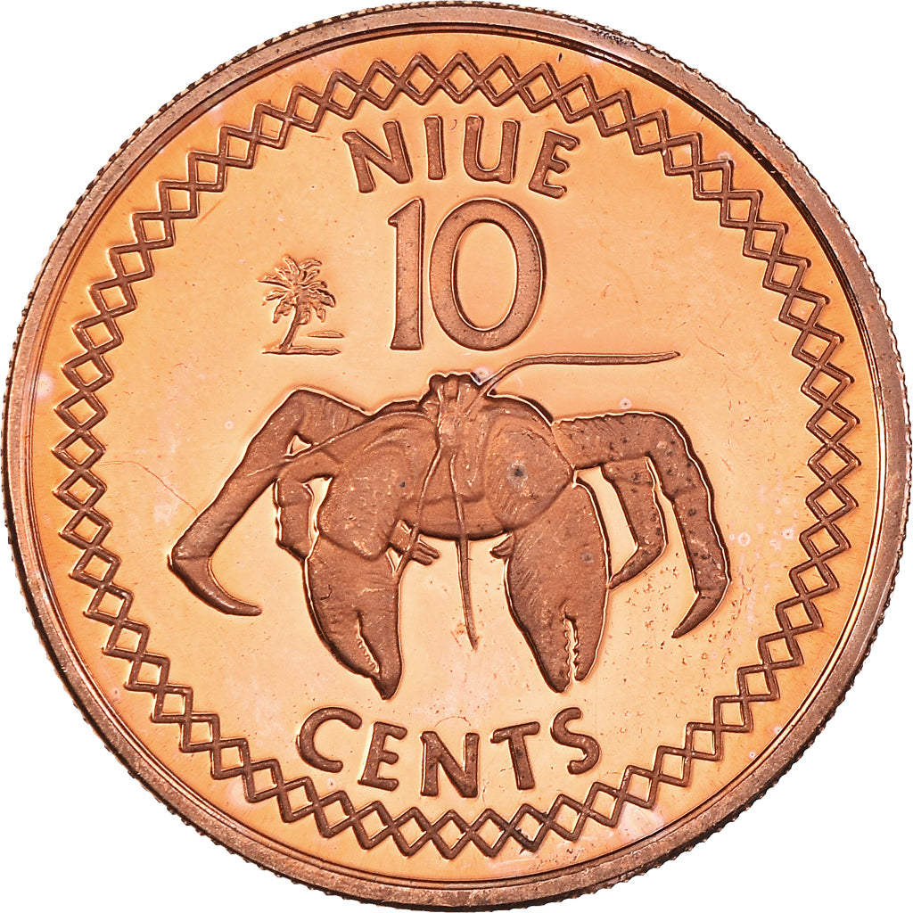 Moneda, Niue, Elizabeth II, 10 Cents, 2010, New Zealand, EBC, Copper Plated
