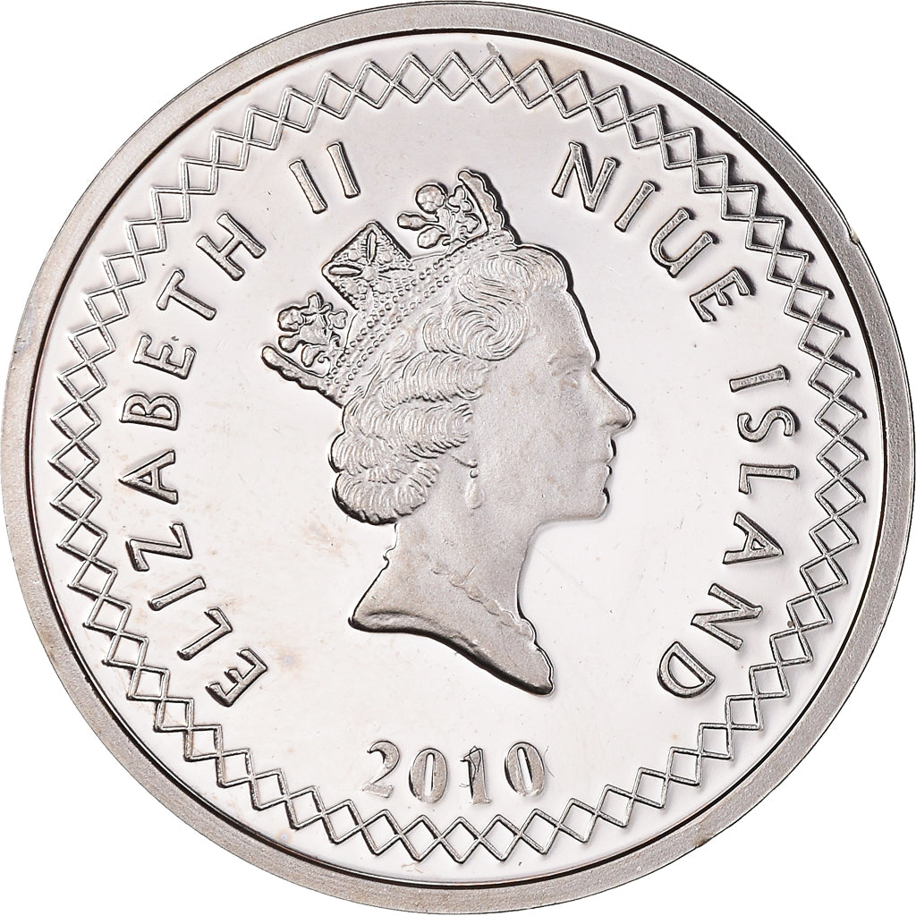 Moneta, Niue, Elizabeth II, 20 Cents, 2010, New Zealand, SPL, Nickel Plated