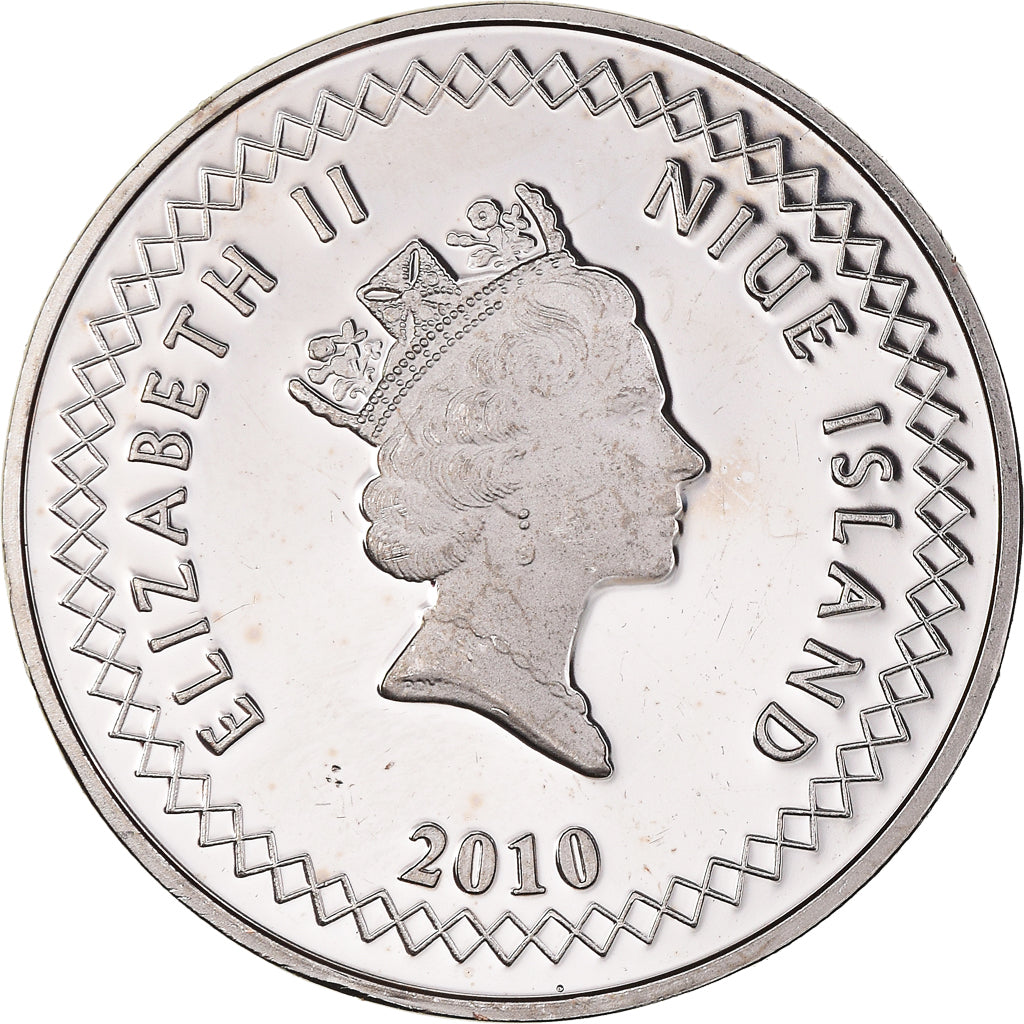 Moneda, Niue, Elizabeth II, 50 Cents, 2010, New Zealand, EBC+, Nickel Plated